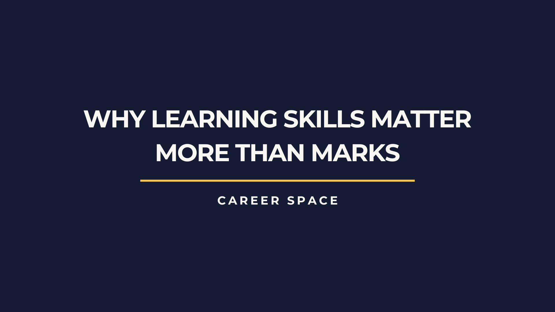 Why Learning Skills Matter More Than Marks